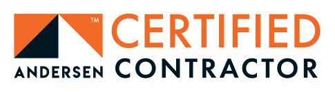 the logo for a Andersen Windows Certified Contractor